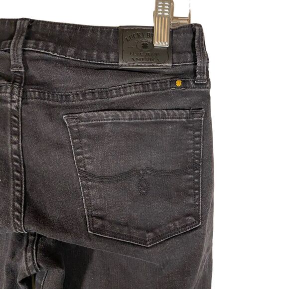 Lucky Brand Women Size 4/27 Faded Black Low Rise Lolita Skinny Jeans Embroidered - Picture 10 of 13